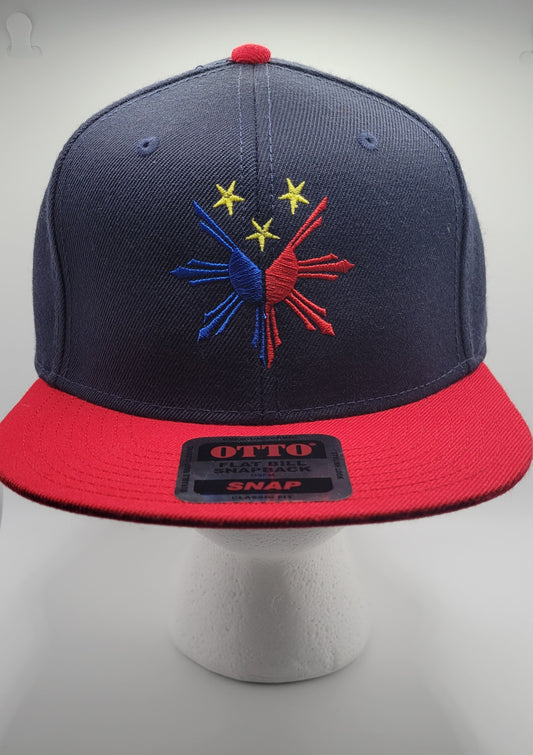 Pinoy Hat Tri Color Flat Bill (Red)