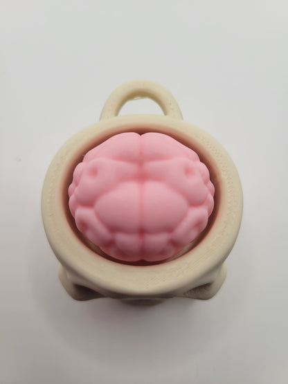 Skull Brain Clicker Keychain