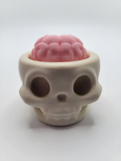 Skull Brain Clicker Keychain