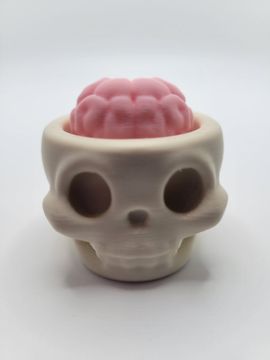 Skull Brain Clicker Keychain