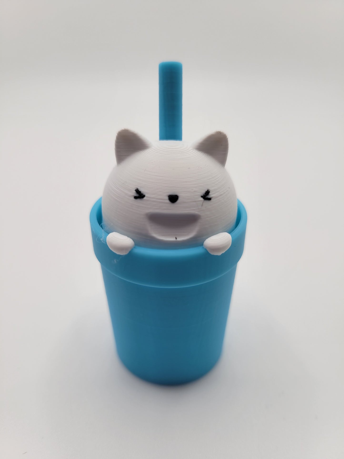 Cat Bubble Tea Clicker Keychain