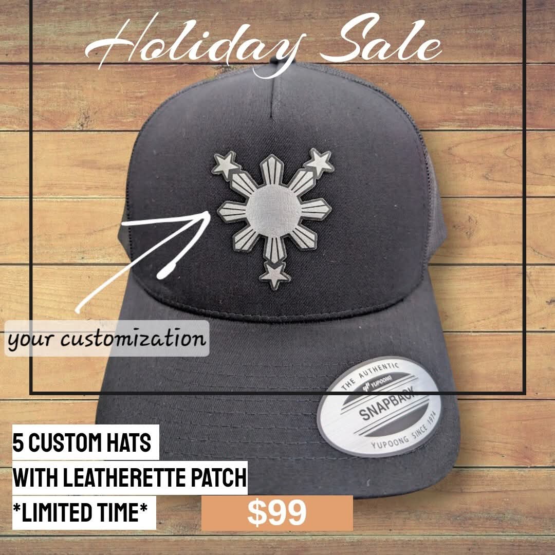 5 Custom Laser Engraved Hat