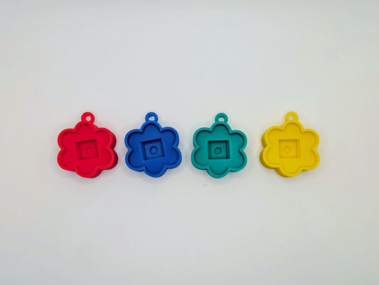 Fidget Flower Clicker Initials Keychain