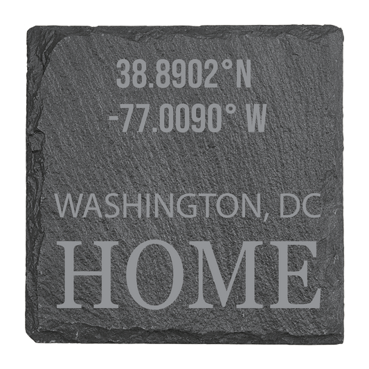 Personalized GPS Coordinates Slate Coasters (Set of 4)