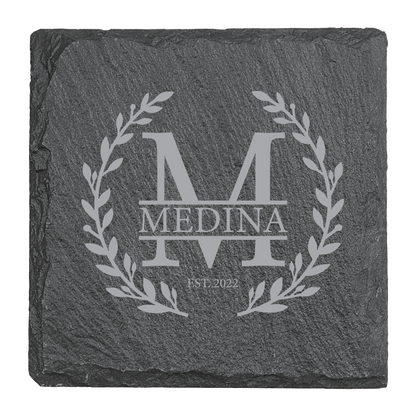 Personalized Family Slate Coaster Set