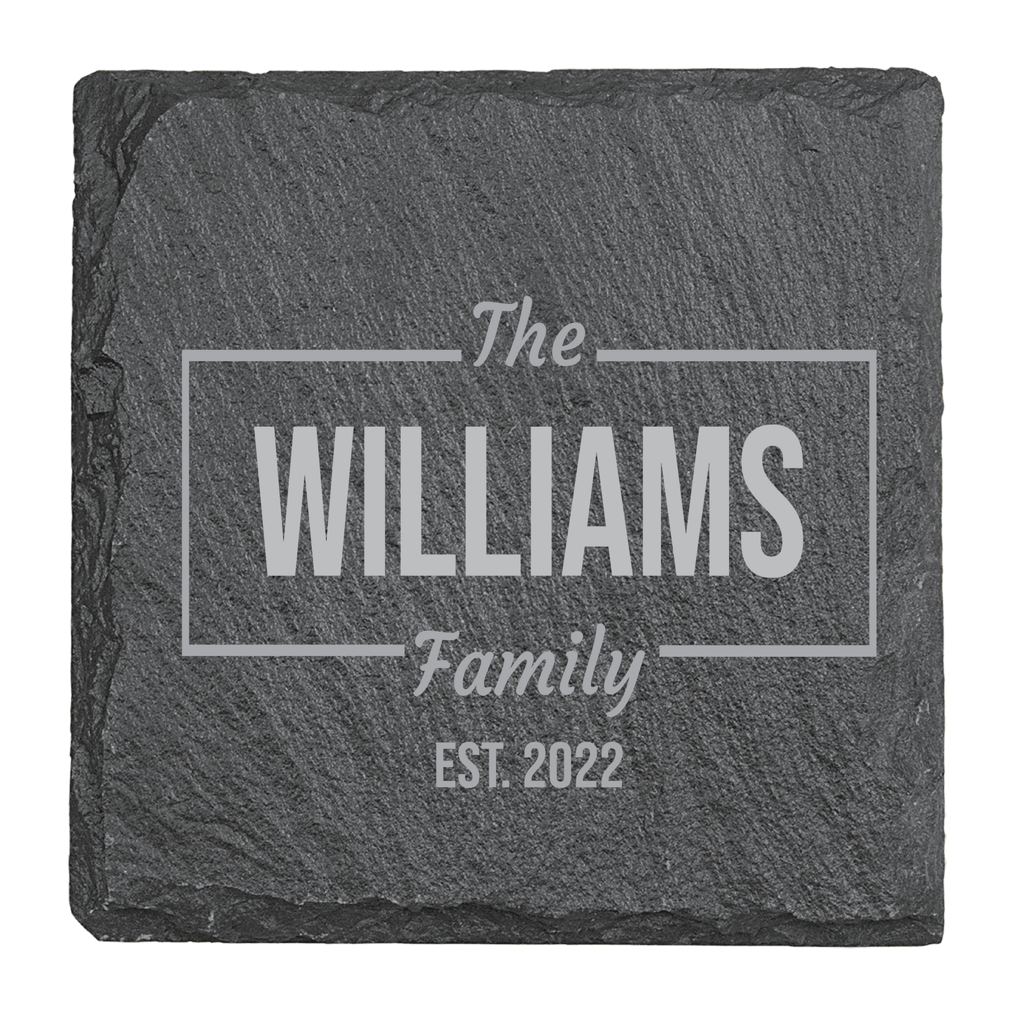 Personalized Family Slate Coaster Set