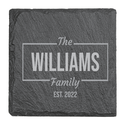 Personalized Family Slate Coaster Set