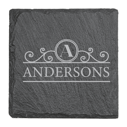 Personalized Family Slate Coaster Set