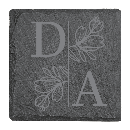 Couples Custom Slate Coaster Set (Set of 4)