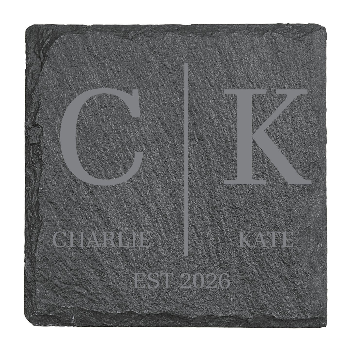 Couples Custom Slate Coaster Set (Set of 4)