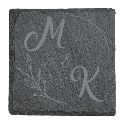 Couples Custom Slate Coaster Set (Set of 4)