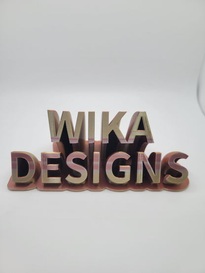 Personalized Sweeping Name Plate