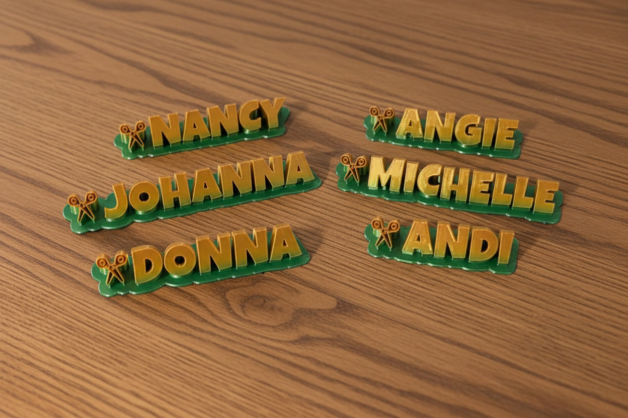 Personalized Sweeping Name Plate