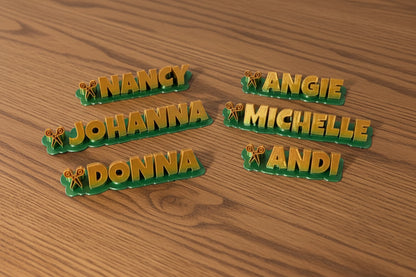 Personalized Sweeping Name Plate